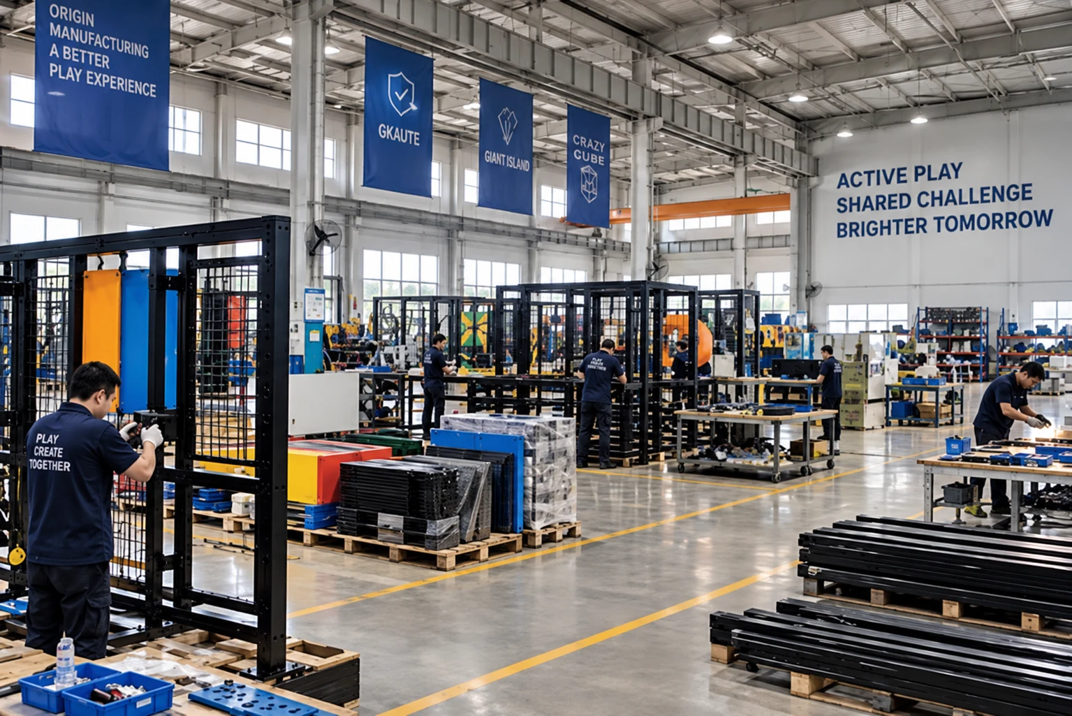 Manufacturing floor — restored catalogue photograph