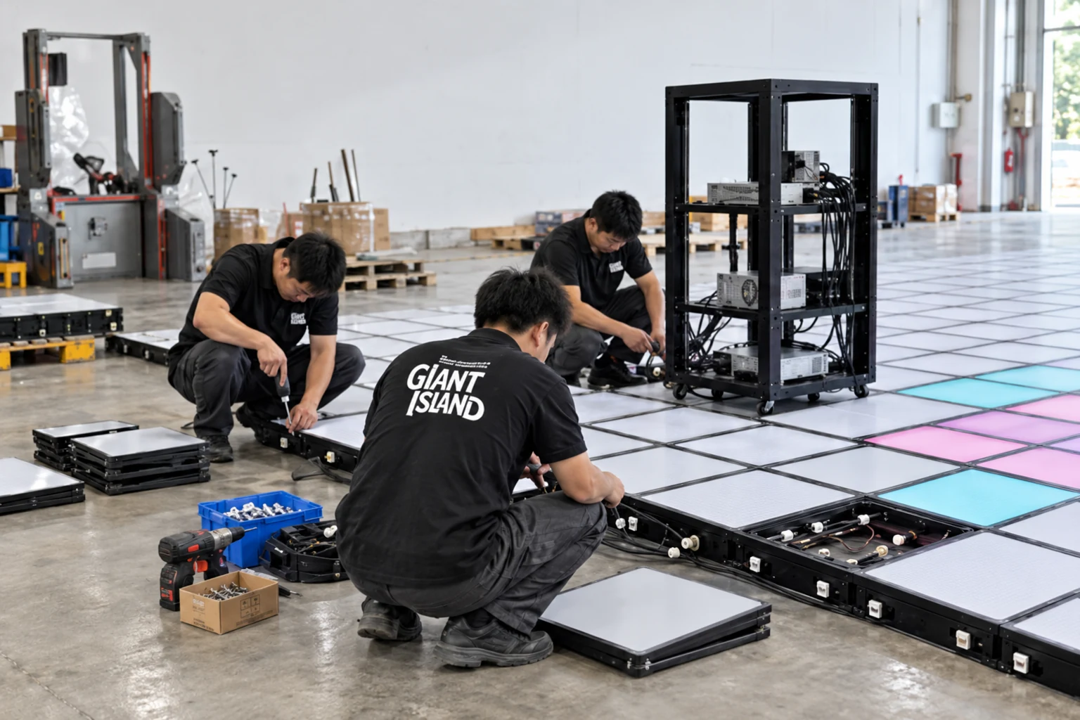 LED-floor assembly — restored catalogue photograph