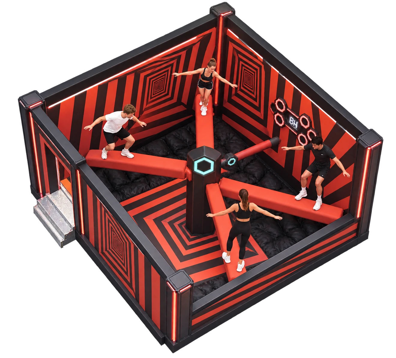 Battle of Champions room concept, complete isometric view