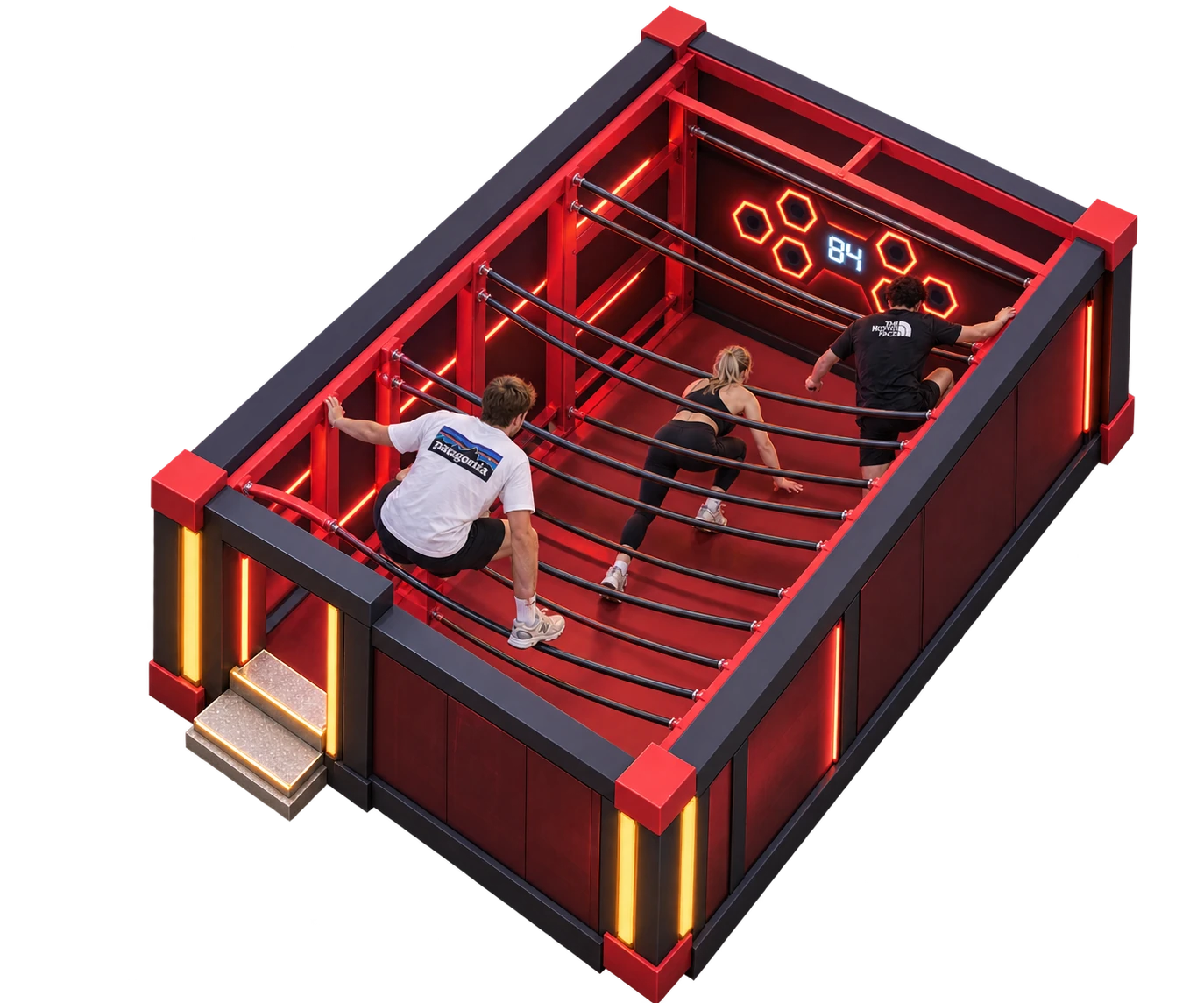 Rope Arena room concept, complete isometric view