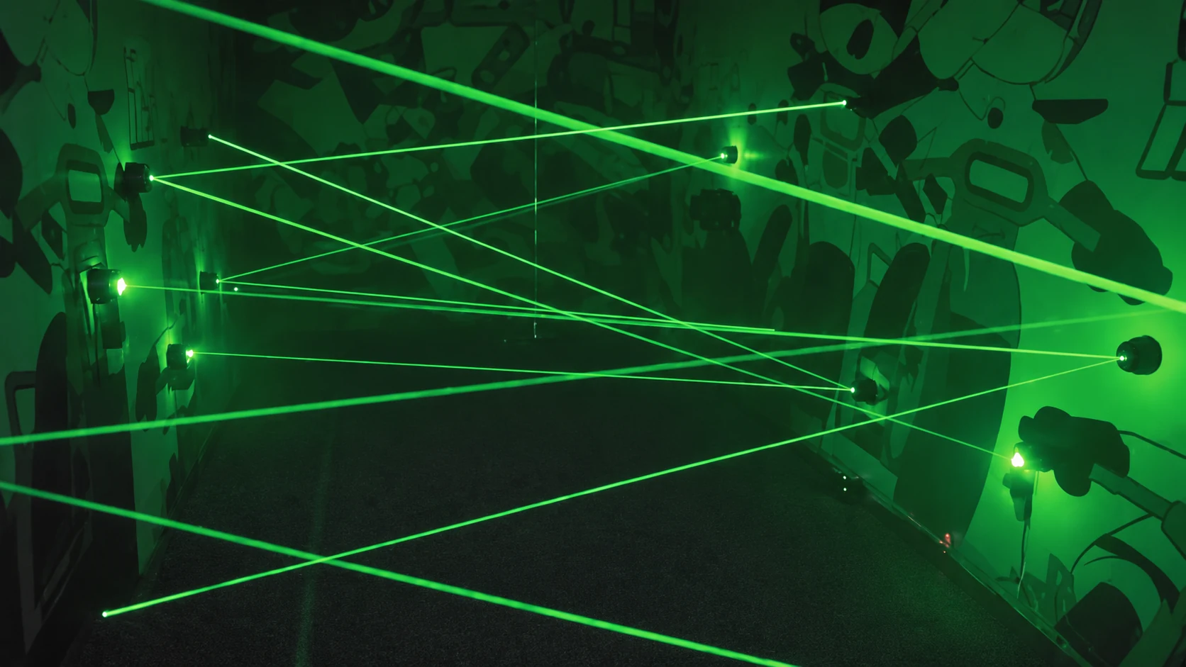 Crazy Laser / empty room — restored catalogue photograph